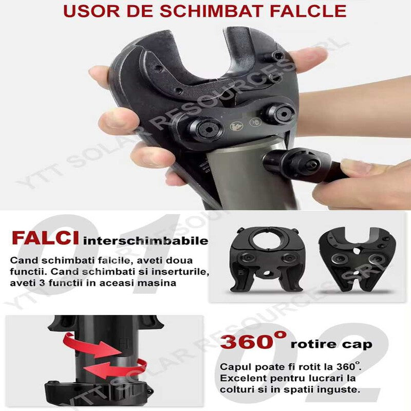 Masina sertizat/taiat ( cu falca mama, inserturi TH, U, V, M si falci pline M35, V35) Masina sertizat/taiat ( cu falca mama, inserturi TH, U, V, M si falci pline M35, V35)